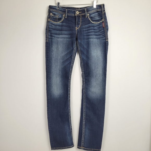 Silver Jean Company Berkley Straght Leg Jeans Size 28 - Picture 1 of 15
